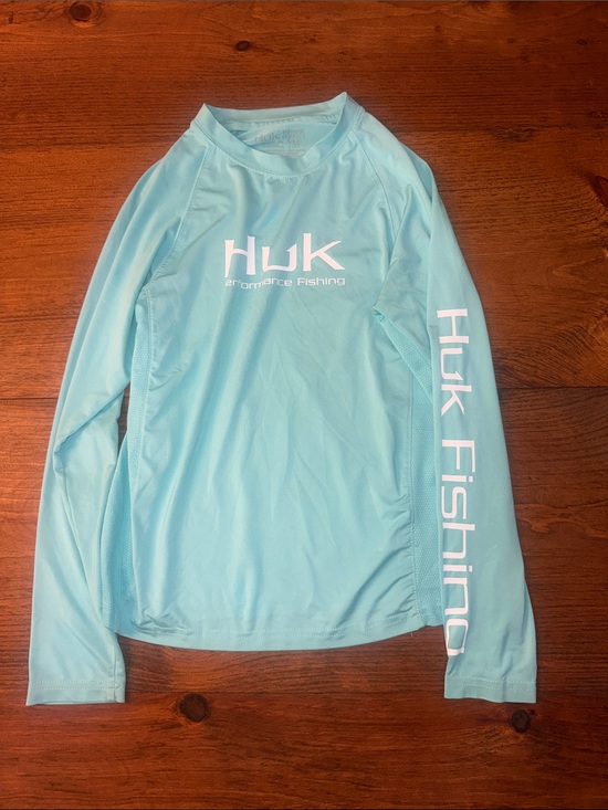 Huk Other - Huk boys Light Aqua Long Sleeve Rash Guard